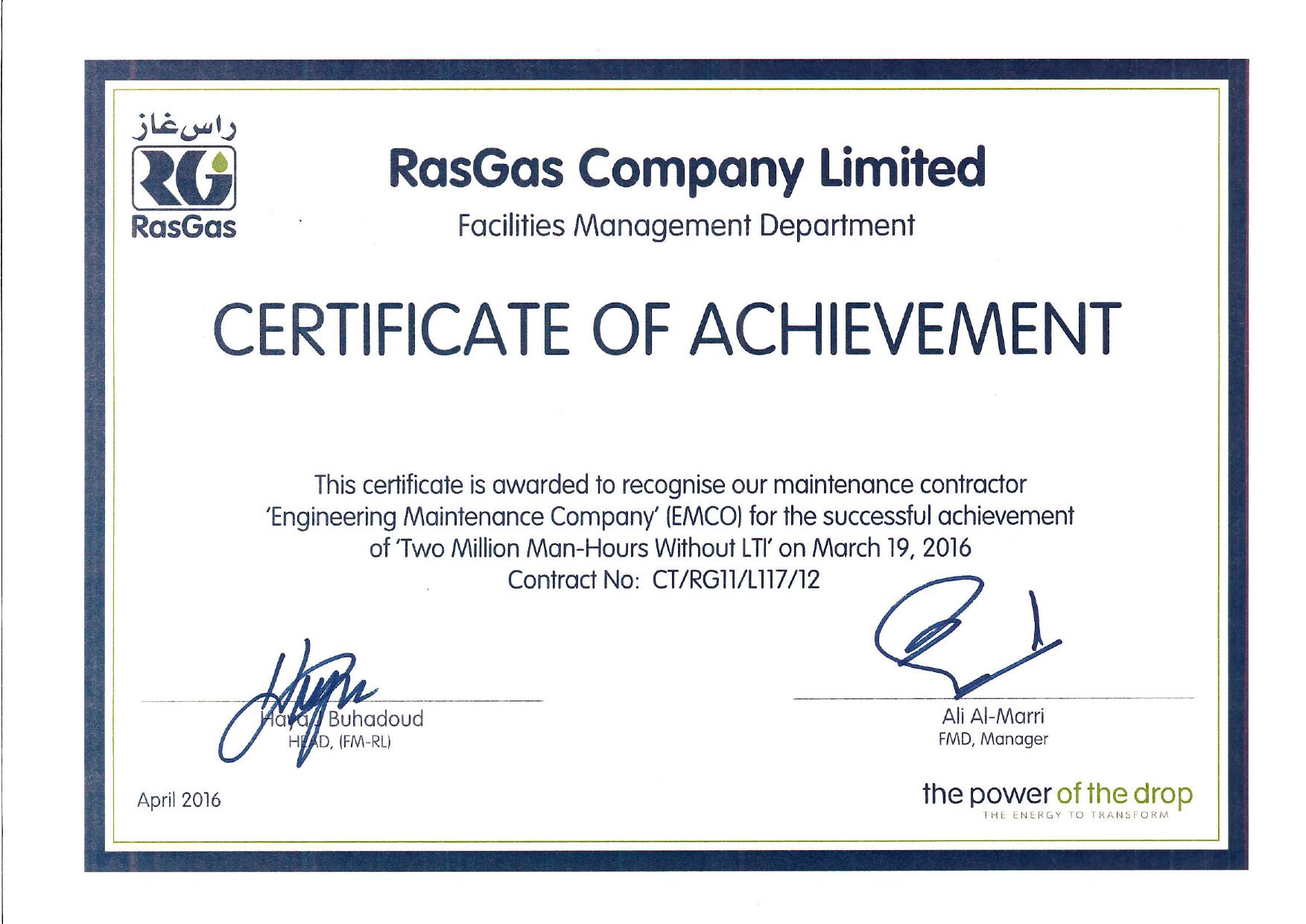 Certificate 92